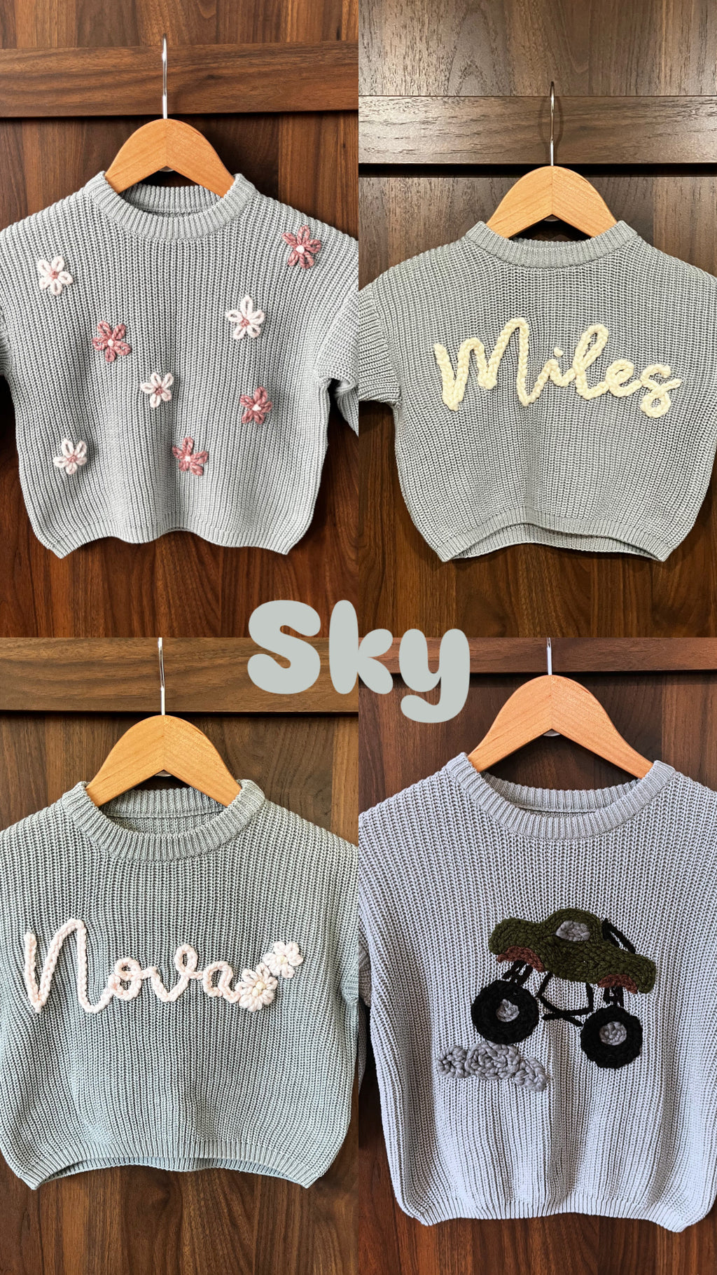 Custom Embroidered Knit Sweater