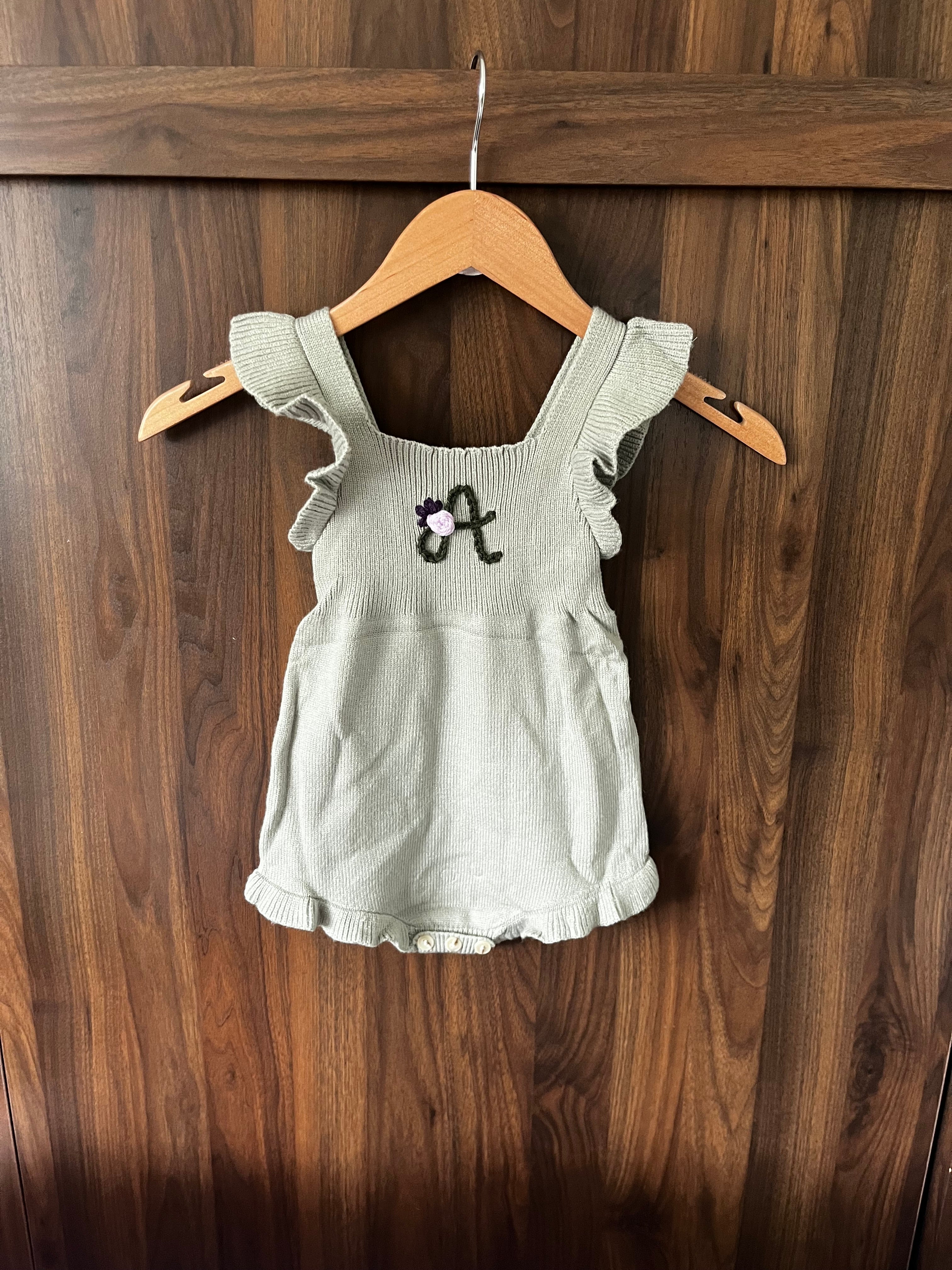 Custom Knit Ruffle Rompers